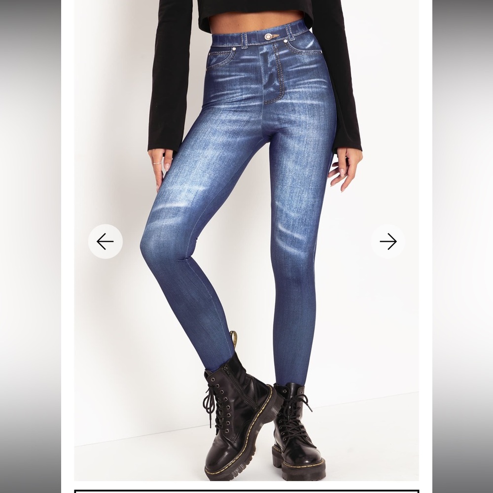 Blackmilk Clothing Not Actually Denim Leggings Size M